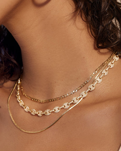 Cecilia Chain Necklace- Gold (Ships Early April)