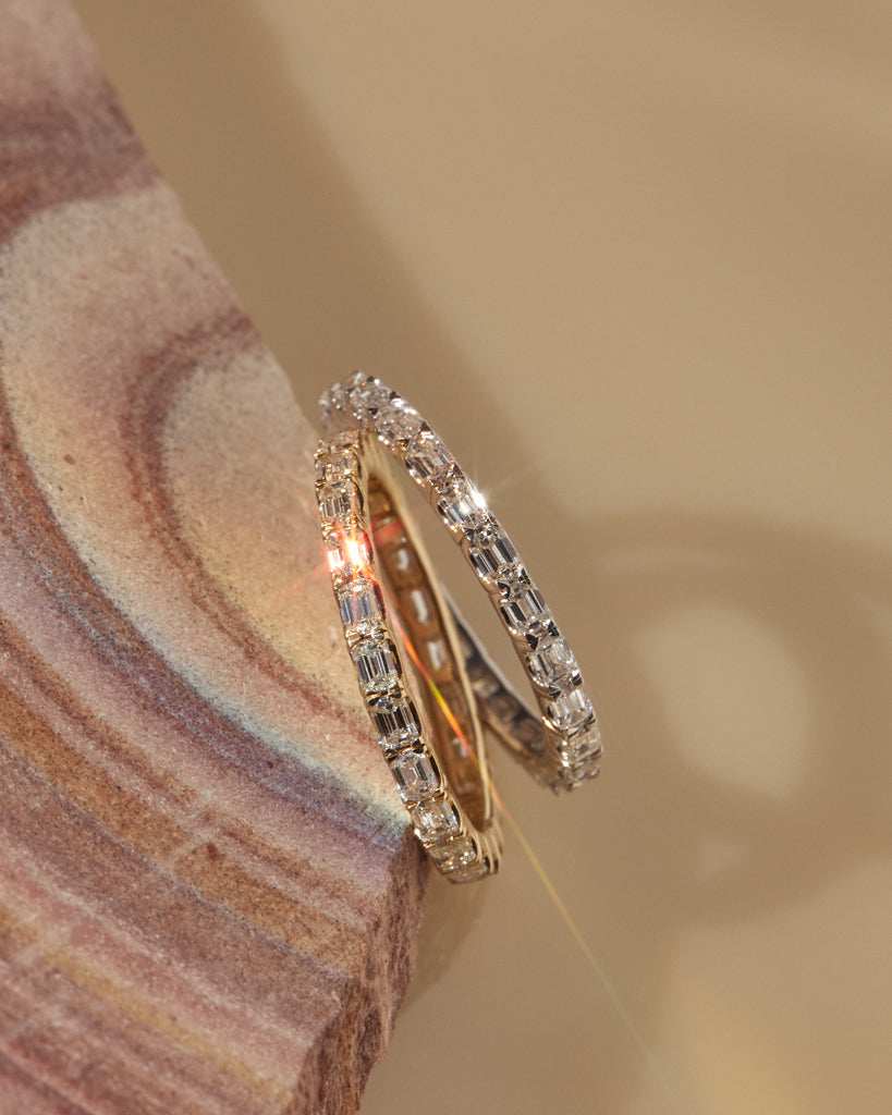 The Perfect Emerald Eternity Band