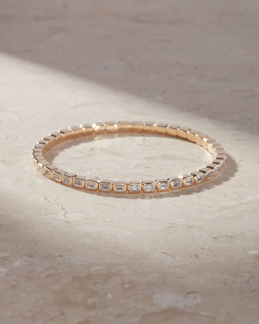 The 24/7 Flex Tennis Bracelet- Emerald Cut