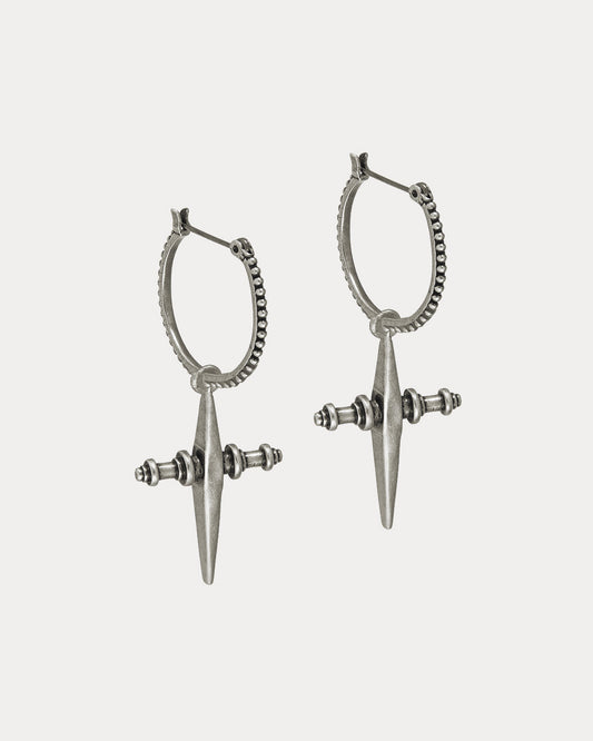 Cross Hoops- Silver (Ships Mid March)