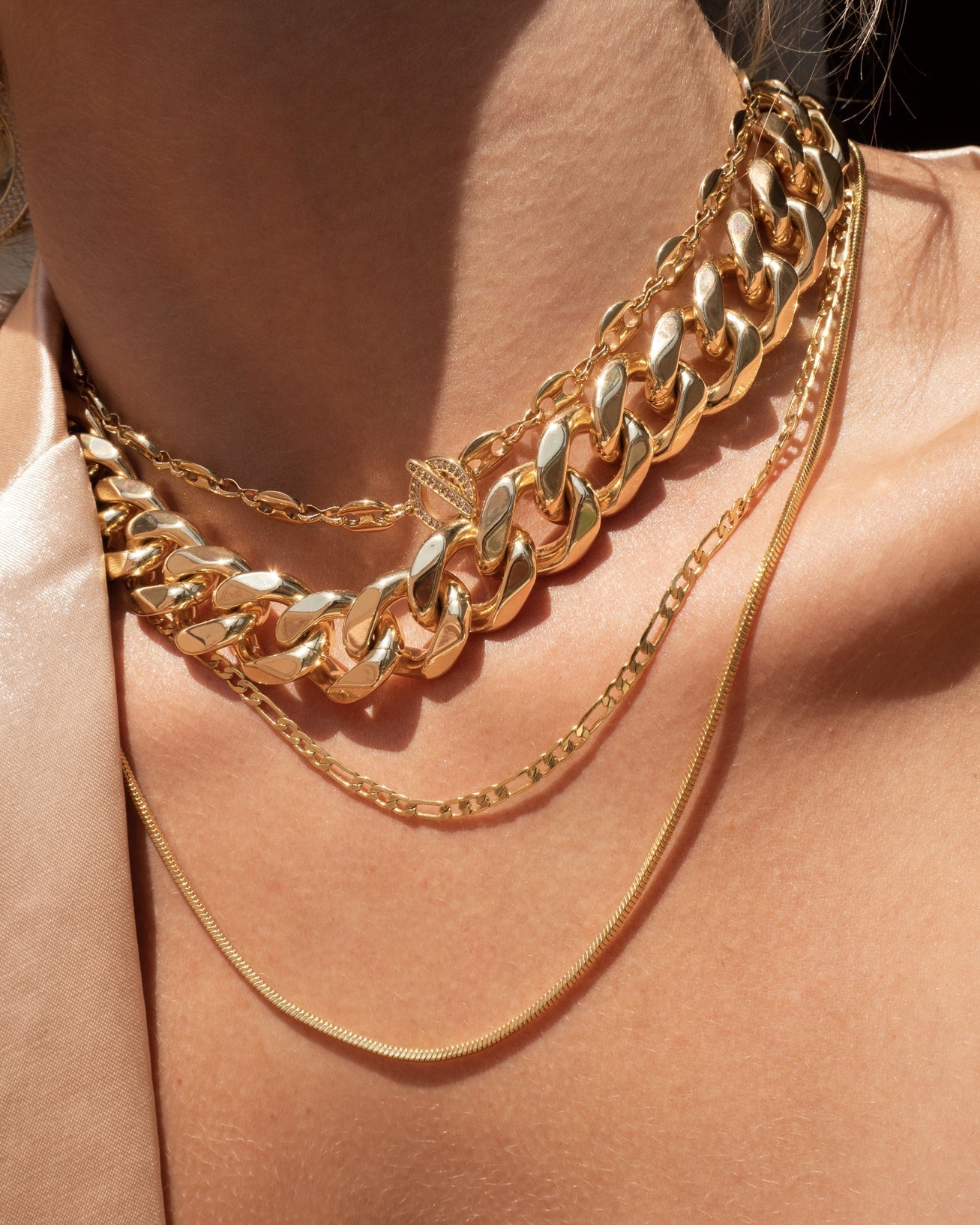 Cecilia Chain Necklace- Gold (Ships Early April)