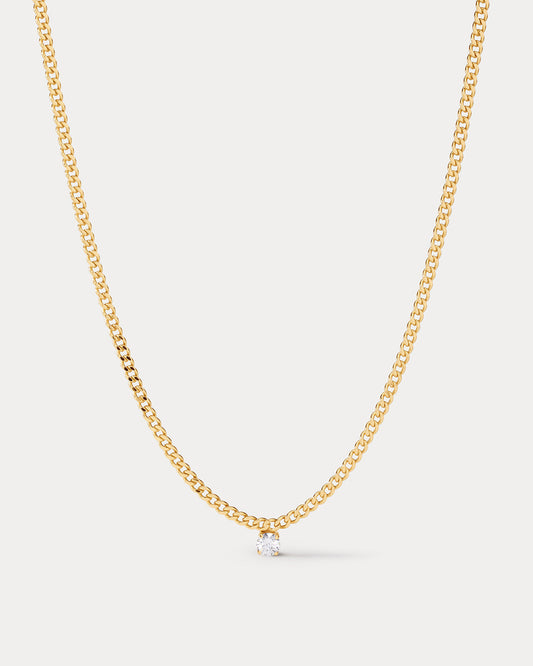 Bardot Stud Charm Necklace- Gold